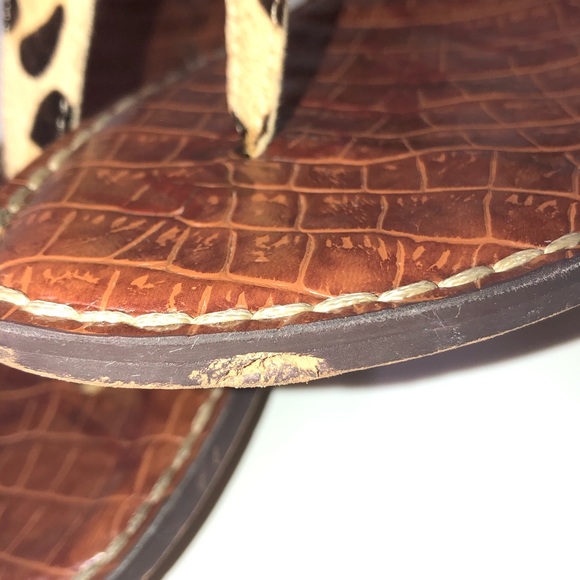 Sold!Sam Edelman Gigi Leopard-Print Calf Hair Sand - Picture 9 of 14